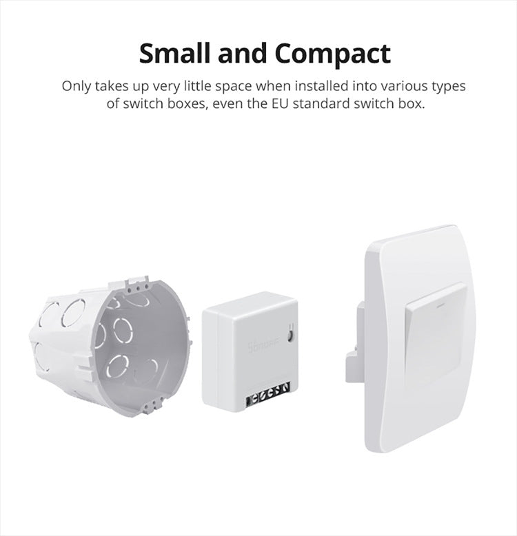 Interrupteur intelligent WIFI Sonoff MINIR2 à double commande, pièces de modification DIY petites