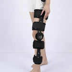 Genouillère de fixation réglable pour la protection des blessures au genou et des fractures (noir), taille unique