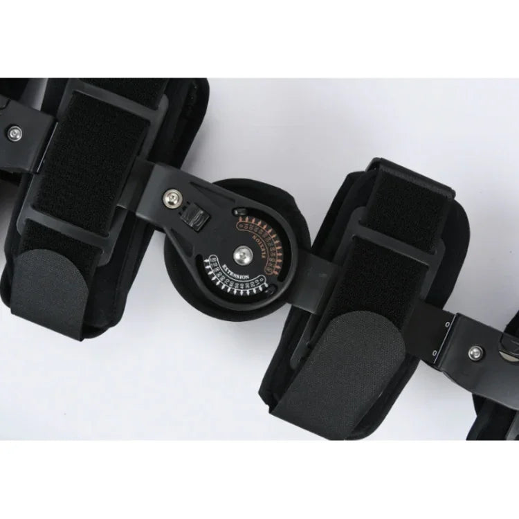 Genouillère de fixation réglable pour la protection des blessures au genou et des fractures (noir), taille unique