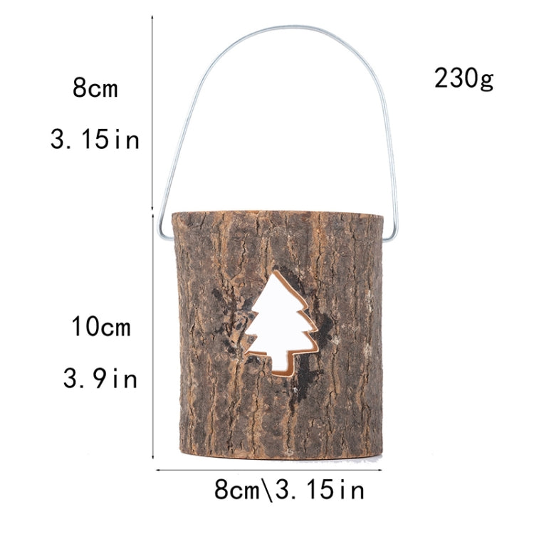120211 Bougeoir Lampe d'Ambiance de la Saint-Valentin Décoration de Café Décoration de Fête à Domicile Tasse Bougie en Bois Cire de Thé, Flocon de Neige, Pin, Cinq Étoiles, Amour