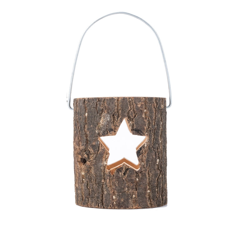 120211 Bougeoir Lampe d'Ambiance de la Saint-Valentin Décoration de Café Décoration de Fête à Domicile Tasse Bougie en Bois Cire de Thé, Flocon de Neige, Pin, Cinq Étoiles, Amour