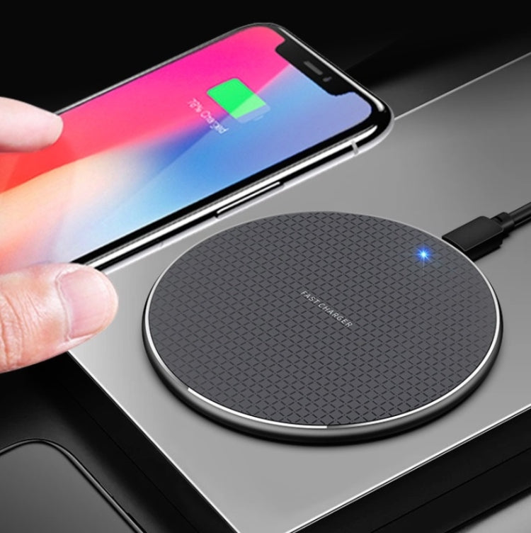 Chargeur sans fil universel K8 10W en alliage d'aluminium pour téléphone mobile, avec câble 1m, avec câble 50cm