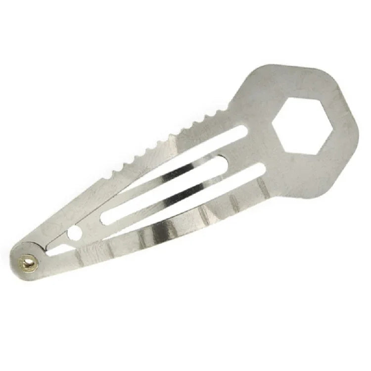 2 PCS 8 in 1 Multifunctional Hair Clip Outdoor Self-Defense First Aid Tool, 2 PCS 8 in 1 (Black), 2 PCS 8 in 1 (Silver)
