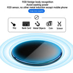 Chargeur sans fil rond en acrylique QI 15W X8