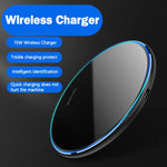 Chargeur sans fil rond en acrylique QI 15W X8