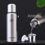 Tasse isotherme en acier inoxydable 304, grande capacité, pour le sport, voyage en extérieur, 500 ml, 750 ml, 1000 ml, 1500 ml