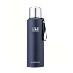 Tasse isotherme en acier inoxydable 304, grande capacité, pour le sport, voyage en extérieur, 500 ml, 750 ml, 1000 ml, 1500 ml