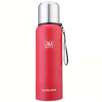 Tasse isotherme en acier inoxydable 304, grande capacité, pour le sport, voyage en extérieur, 500 ml, 750 ml, 1000 ml, 1500 ml