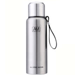 Tasse isotherme en acier inoxydable 304, grande capacité, pour le sport, voyage en extérieur, 500 ml, 750 ml, 1000 ml, 1500 ml