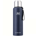 Tasse isotherme en acier inoxydable 304, grande capacité, pour le sport, voyage en extérieur, 500 ml, 750 ml, 1000 ml, 1500 ml
