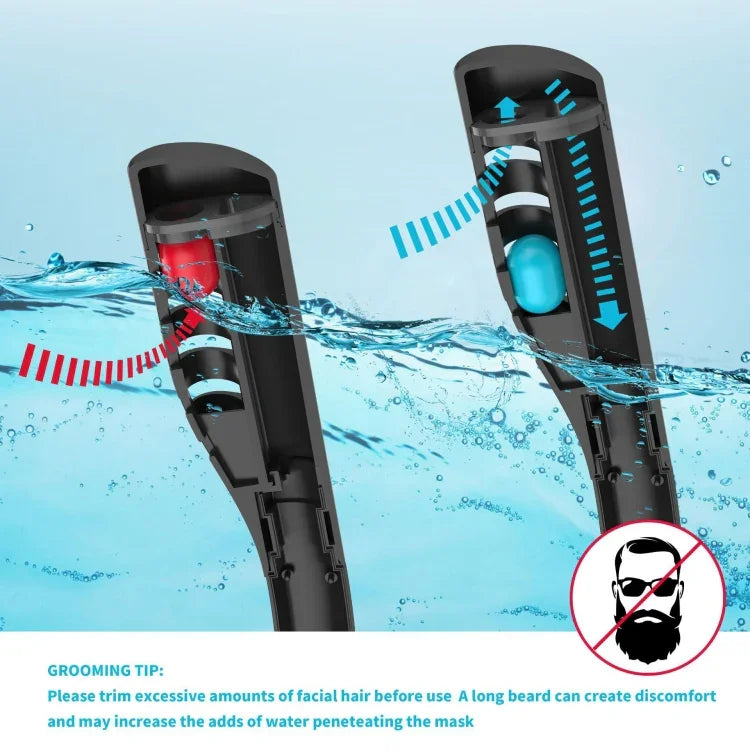 Masque de plongée en apnée double tube en silicone, étanche, pour adultes, tailles S/M et L/XL.