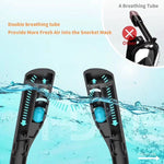 Masque de plongée en apnée double tube en silicone, étanche, pour adultes, tailles S/M et L/XL.