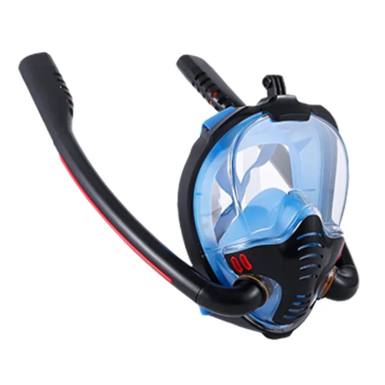 Masque de plongée en apnée double tube en silicone, étanche, pour adultes, tailles S/M et L/XL.