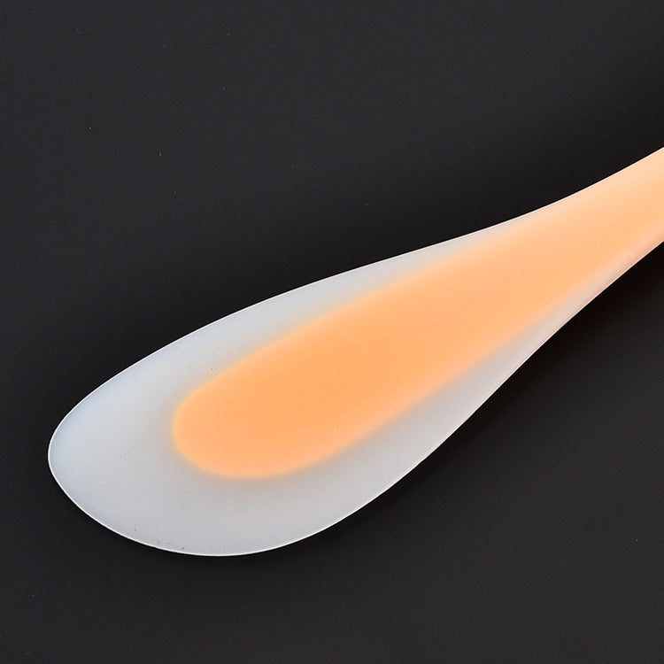 Spatule en silicone multifonctionnelle double-tête double-usage, cuillère translucide pour la pâtisserie, livraison couleur aléatoire