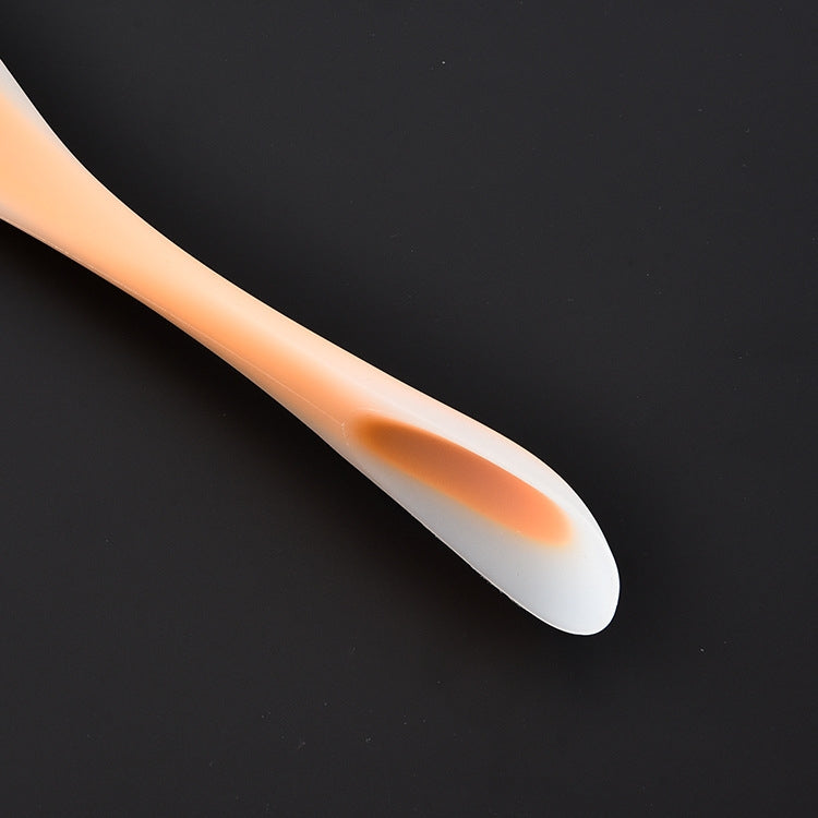 Spatule en silicone multifonctionnelle double-tête double-usage, cuillère translucide pour la pâtisserie, livraison couleur aléatoire