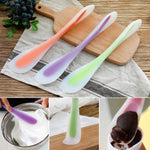 Spatule en silicone multifonctionnelle double-tête double-usage, cuillère translucide pour la pâtisserie, livraison couleur aléatoire