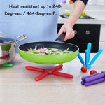 Napperon pliant en forme de croix pour cuisine, tapis isolant en silicone épaissi, dessous de plat, livraison aléatoire des couleurs, livraison aléatoire des couleurs