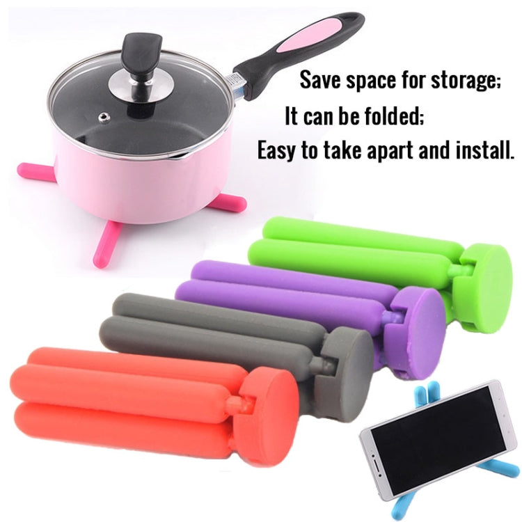 Napperon pliant en forme de croix pour cuisine, tapis isolant en silicone épaissi, dessous de plat, livraison aléatoire des couleurs, livraison aléatoire des couleurs