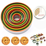 Kit de 12 emporte-pièces en acier inoxydable pour biscuits, emporte-pièces ronds pour fondants, moule à gâteau (12 en 1)