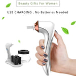 Machine de nettoyage de brosses de maquillage électrique Sèche-brosses de maquillage automatique, rechargeable par USB, Blanc, Noir