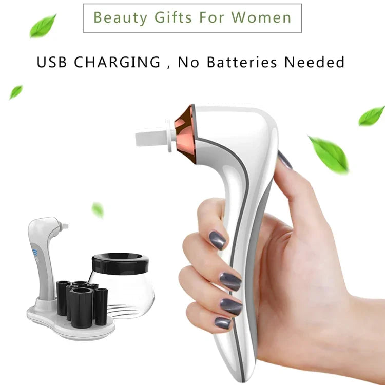 Machine de nettoyage de brosses de maquillage électrique Sèche-brosses de maquillage automatique, rechargeable par USB, Blanc, Noir