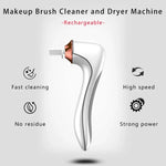 Machine de nettoyage de brosses de maquillage électrique Sèche-brosses de maquillage automatique, rechargeable par USB, Blanc, Noir