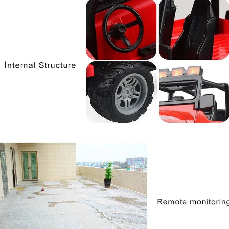 Voiture télécommandée électrique pour enfants (modèle réduit 1:18, SUV rouge 6061)
