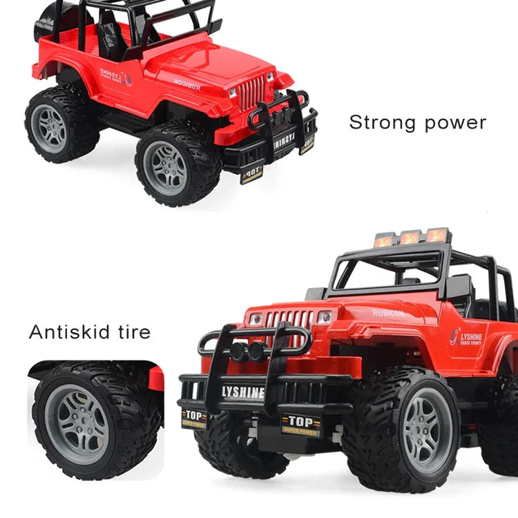 Voiture télécommandée électrique pour enfants (modèle réduit 1:18, SUV rouge 6061)