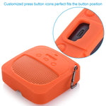 Housse de protection en silicone anti-chute pour stockage audio pour Bose Soundlink Micro, Coque silicone Gris foncé, Coque silicone Orange