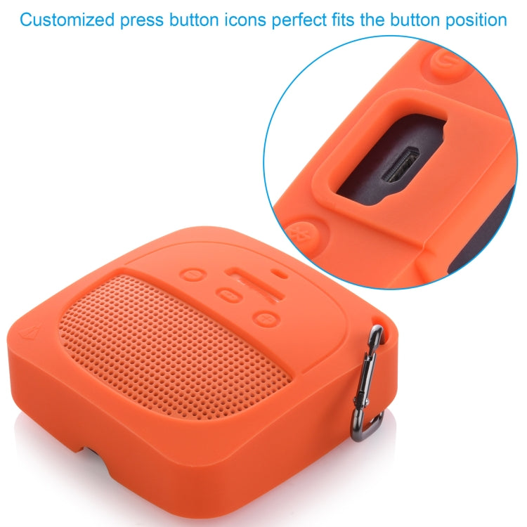 Housse de protection en silicone anti-chute pour stockage audio pour Bose Soundlink Micro, Coque silicone Gris foncé, Coque silicone Orange