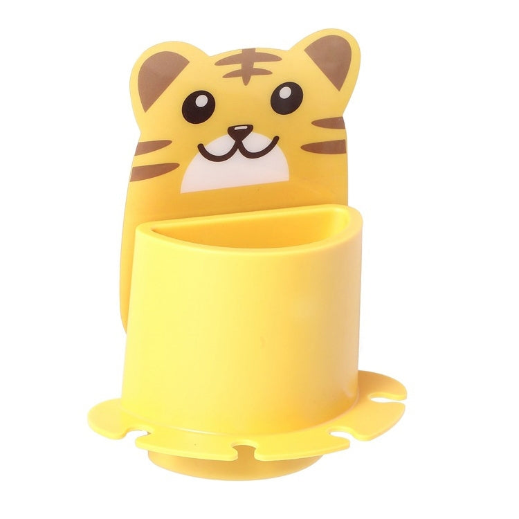 Étagère murale adhésive de salle de bain, support de brosse à dents motif animaux de dessin animé, Panda, Tigre, Koala, Cochonnet