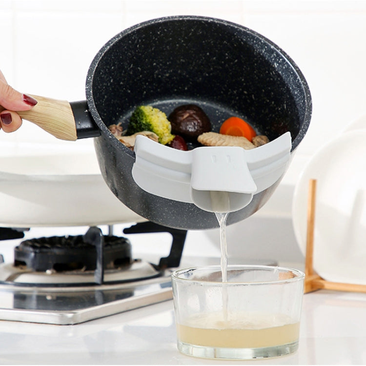 5 PCS Bec verseur anti-éclaboussures pour casseroles et poêles, Déflecteur de liquide en forme de bec de canard, Bec verseur pour casseroles et poêles