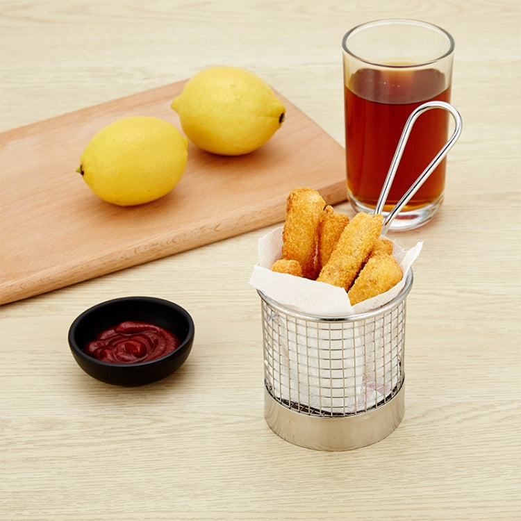 Assiette à Pain et Snack de Restaurant, Mini Panier à Frites en Acier Inoxydable, J13446S, J13446L, J13443S, J13443L, J13447M, J13448S, J13448L, J13442S, J13449