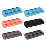 2 moules à glaçons créatifs en silicone, 8 moules continus pour bac à glaçons faits maison, style : Brique (Bleu), Brique (Couleur bonbon), Brique (Gelée), Cœur (Effet bonbon), Cœur (Effet gelée), Étoile à cinq branches (Effet bonbon)