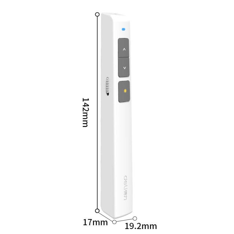 Stylo tourneur de pages laser Deli 2,4 GHz, stylo projecteur de présentation rechargeable, 2802PL (Blanc), 2802PL (Noir), 2802L (Blanc), 2802L (Noir)