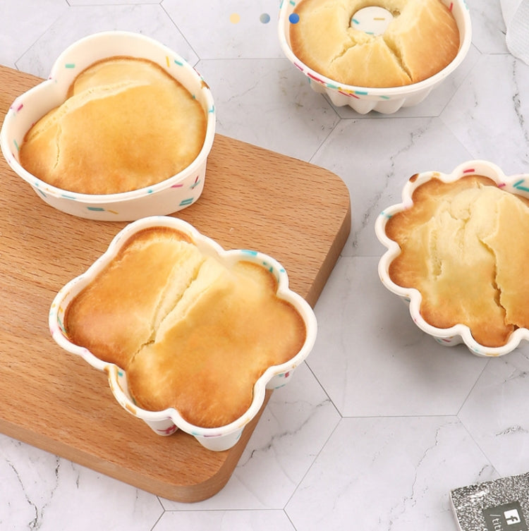 Moule de cuisson créatif en silicone pour cupcakes et muffins, style : ours (rose macaron), forme de fleur (vert macaron), forme de fleur (rose macaron), forme de fleur (couleur bonbon), creux (cyan macaron), creux (rose macaron), creux (couleur bonbon)