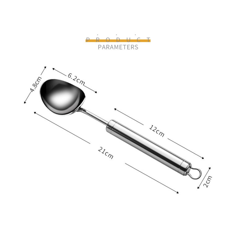 2 cuillères à glace en acier inoxydable 304, cuillère à dessert, cuillère à crème glacée