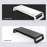 Support d'ordinateur portable pliable ICE COOREL T1 Moniteur surélevé avec éclairage RVB et interface d'extension 4xUSB