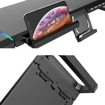 Support d'ordinateur portable pliable ICE COOREL T1 Moniteur surélevé avec éclairage RVB et interface d'extension 4xUSB