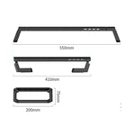 Support d'ordinateur portable pliable ICE COOREL T1 Moniteur surélevé avec éclairage RVB et interface d'extension 4xUSB