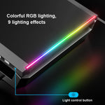 Support d'ordinateur portable pliable ICE COOREL T1 Moniteur surélevé avec éclairage RVB et interface d'extension 4xUSB