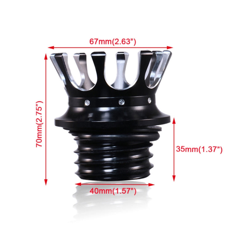 Motorcycle CNC Aluminum Alloy Crown Fuel Tank Cap Suitable For Harley 883 / XL / 1200 / 48 / 72, Black, Black and White, Golden, Silver, Bronze