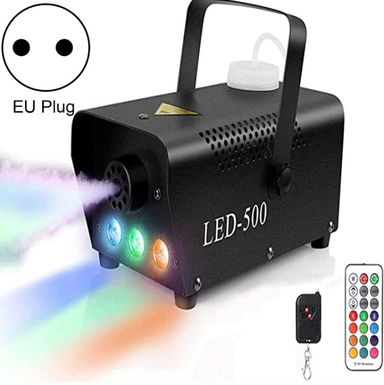 Machine à brouillard LED ZQ-B317 500W couleur complète avec télécommande, générateur de fumée colorée, éclairage de scène, éclairage de bar, prise EU