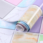 Autocollants muraux anti-fumée pour cuisine, papier peint pour cuisinière, Fleurs en éclosion, Porcelaine bleue et blanche, Vigne violette