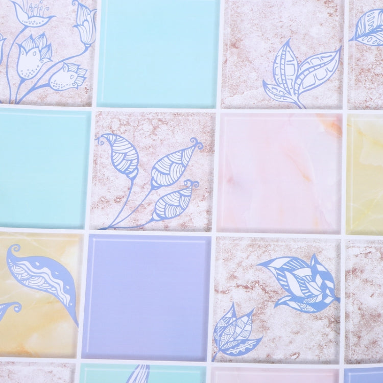 Autocollants muraux anti-fumée pour cuisine, papier peint pour cuisinière, Fleurs en éclosion, Porcelaine bleue et blanche, Vigne violette