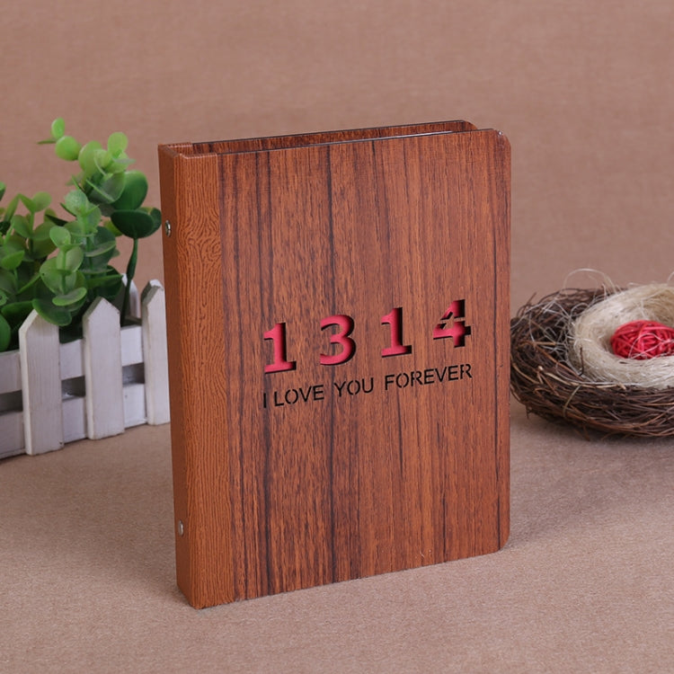 Album photo en bois DIY 32 feuilles 6 pouces Cadeau créatif, 1314, Grandir, Bonheur, Amour Bébé, Amour Pour Toi, L'Histoire du Temps, Toujours, Album Photo, Je t'aime, Je suis en chemin, Faon, Lumière Pickup Ombre du ruisseau