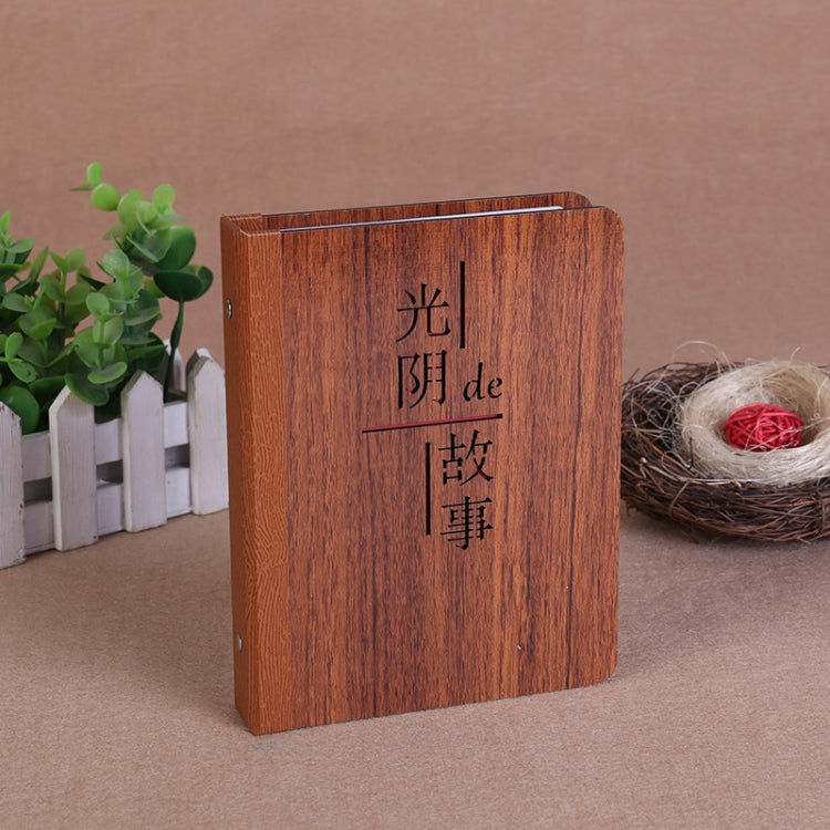 Album photo en bois DIY 32 feuilles 6 pouces Cadeau créatif, 1314, Grandir, Bonheur, Amour Bébé, Amour Pour Toi, L'Histoire du Temps, Toujours, Album Photo, Je t'aime, Je suis en chemin, Faon, Lumière Pickup Ombre du ruisseau