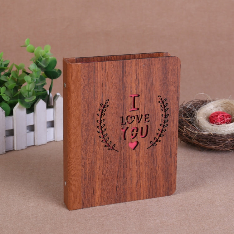 Album photo en bois DIY 32 feuilles 6 pouces Cadeau créatif, 1314, Grandir, Bonheur, Amour Bébé, Amour Pour Toi, L'Histoire du Temps, Toujours, Album Photo, Je t'aime, Je suis en chemin, Faon, Lumière Pickup Ombre du ruisseau