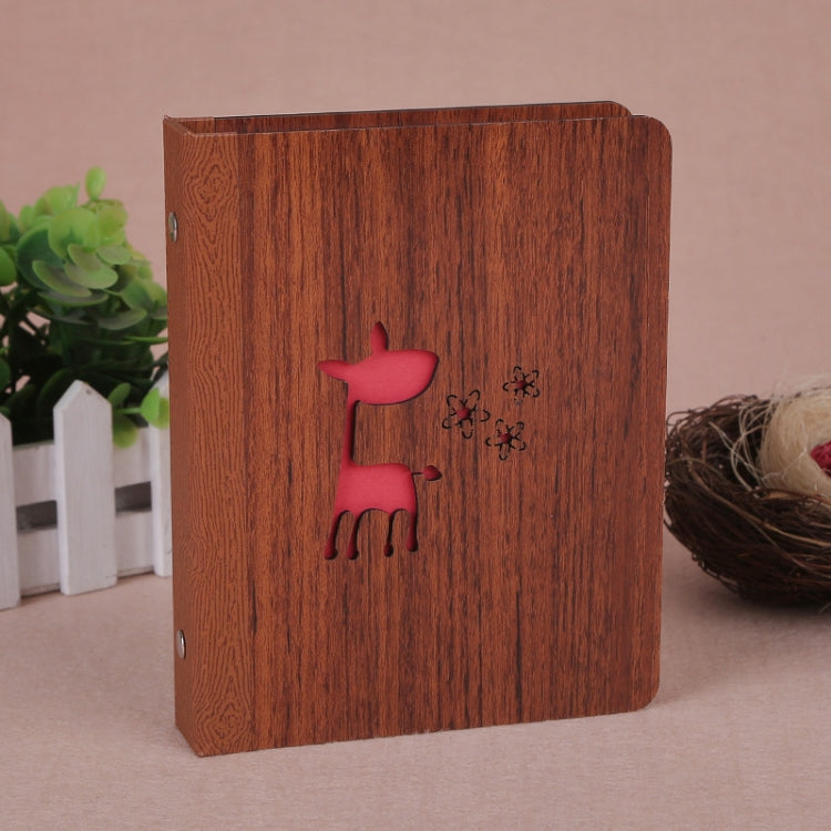 Album photo en bois DIY 32 feuilles 6 pouces Cadeau créatif, 1314, Grandir, Bonheur, Amour Bébé, Amour Pour Toi, L'Histoire du Temps, Toujours, Album Photo, Je t'aime, Je suis en chemin, Faon, Lumière Pickup Ombre du ruisseau