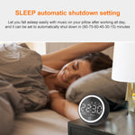 Enceinte Bluetooth multifonctionnelle X10 avec lumière LED de nuit, réveil, support carte TF, AUX et radio FM, prise US, prise EU, prise UK